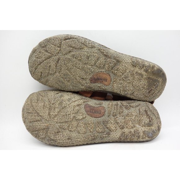 Born Logo Brown Leather Buckle Slip On Sandals Shoes Men's 46 / 12 - Picture 4 of 10